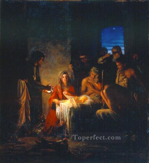 The Birth of Christ religion Carl Heinrich Bloch Oil Paintings
